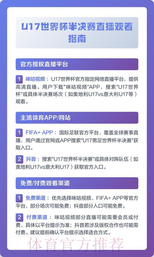 足球世界杯免费直播观看渠道全攻略 足球世界杯免费直播观看渠道全攻略